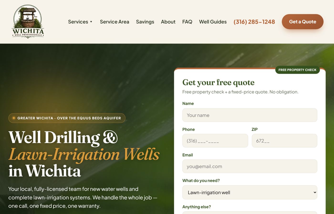 Wichita Well Professionals website built by Axis Digital Studios